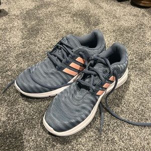 adidas ortholite blueish silver with pink stripe